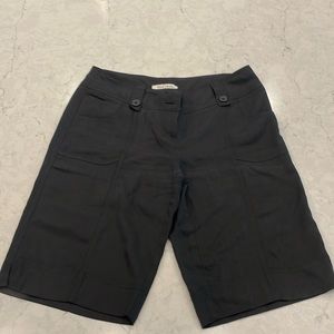 White House Black Market 100% Silk Bermuda Shorts.